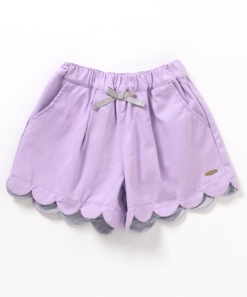 apres les cours（アプレレクール）の「【ジュニア対応】スカラップショートパンツ（その他パンツ・キッズ・アイボリー/インディゴブルー/ラベンダー/ブラウン・80/90/100/110/120/130/140）」の15枚目の写真