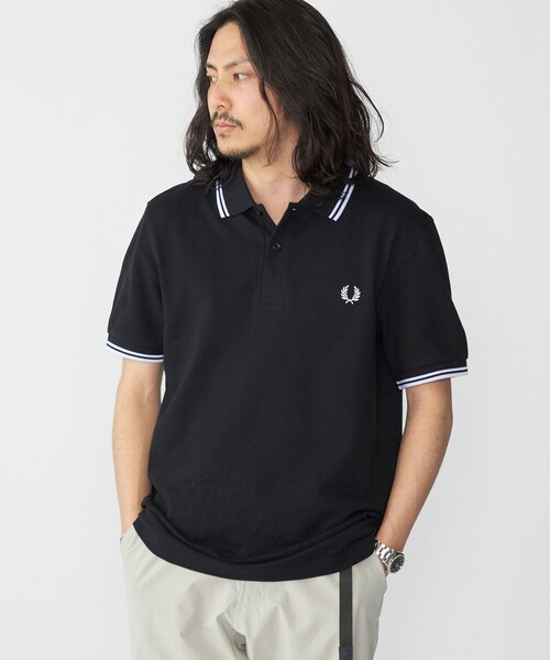 FRED PERRY（フレッドペリー）の「FRED PERRY: M3600 TWIN TIPPED FRED PERRY ポロシャツ（ポロシャツ・メンズ・ネイビー/ブラック・LARGE/MEDIUM/SMALL/X-LARGE）」の2枚目の写真