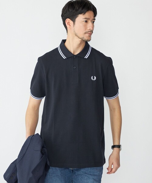 FRED PERRY（フレッドペリー）の「FRED PERRY: M3600 TWIN TIPPED FRED PERRY ポロシャツ（ポロシャツ・メンズ・ネイビー/ブラック・LARGE/MEDIUM/SMALL/X-LARGE）」の5枚目の写真