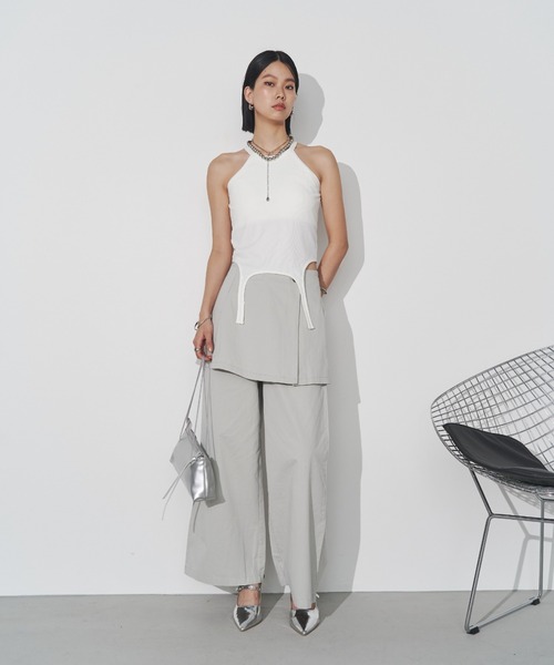 Solace（ソレイス）の「アメスリガーターリブカップインタンクトップ（タンクトップ・レディース・ブラック/ホワイト・FREE）」の15枚目の写真