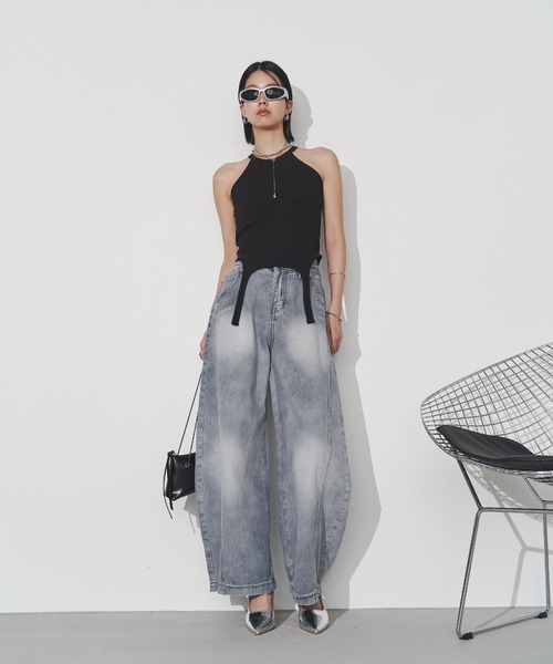 Solace（ソレイス）の「アメスリガーターリブカップインタンクトップ（タンクトップ・レディース・ブラック/ホワイト・FREE）」の9枚目の写真