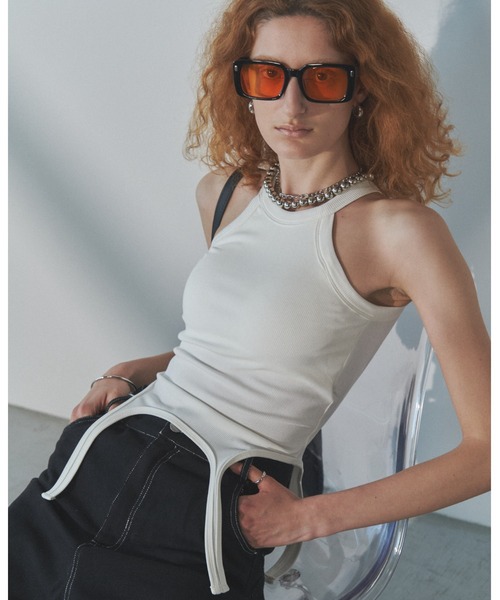 Solace（ソレイス）の「アメスリガーターリブカップインタンクトップ（タンクトップ・レディース・ブラック/ホワイト・FREE）」の21枚目の写真