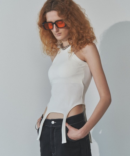 Solace（ソレイス）の「アメスリガーターリブカップインタンクトップ（タンクトップ・レディース・ブラック/ホワイト・FREE）」の17枚目の写真