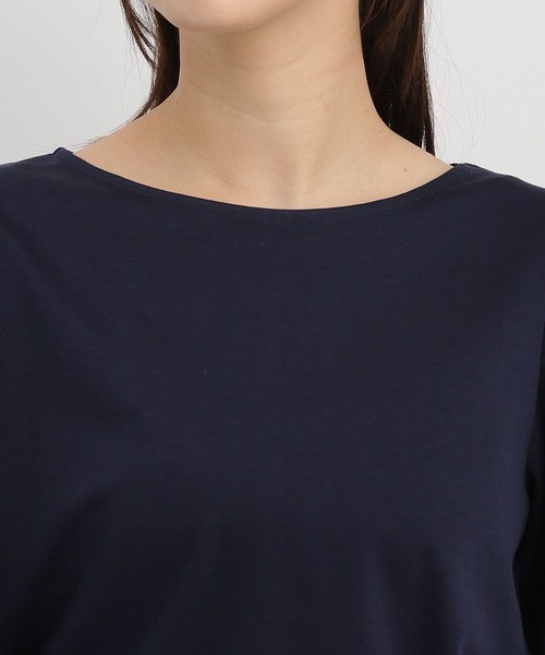 Andemiu（アンデミュウ）の「フレアソデレースTシャツ451398（Tシャツ/カットソー・レディース・ブルー/オフホワイト/ネイビー/ブラック・FREE）」の12枚目の写真