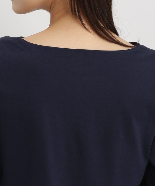 Andemiu（アンデミュウ）の「フレアソデレースTシャツ451398（Tシャツ/カットソー・レディース・ブルー/オフホワイト/ネイビー/ブラック・FREE）」の9枚目の写真