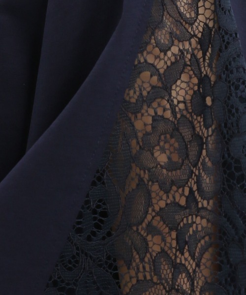 Andemiu（アンデミュウ）の「フレアソデレースTシャツ451398（Tシャツ/カットソー・レディース・ブルー/オフホワイト/ネイビー/ブラック・FREE）」の8枚目の写真