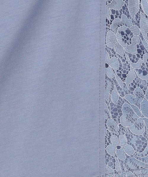 Andemiu（アンデミュウ）の「フレアソデレースTシャツ451398（Tシャツ/カットソー・レディース・ブルー/オフホワイト/ネイビー/ブラック・FREE）」の5枚目の写真