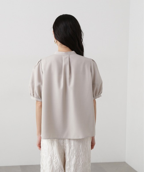 N.NaturalBeauty Basicリネンライク切替スリーブブラウス リネンライク切替スリーブブラウス | N. Natural Beauty Basic