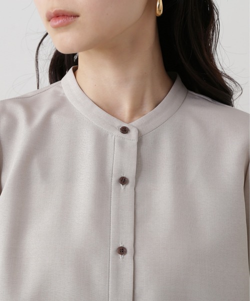 N.（N. Natural Beauty Basic）（エヌエヌナチュラルビューティーベーシック）の「リネンライク切替スリーブブラウス（シャツ/ブラウス・レディース・ネイビー系/ベージュ/ブルー系その他・MEDIUM）」の13枚目の写真