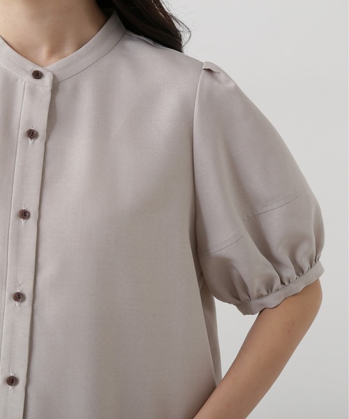 N.（N. Natural Beauty Basic）（エヌエヌナチュラルビューティーベーシック）の「リネンライク切替スリーブブラウス（シャツ/ブラウス・レディース・ネイビー系/ベージュ/ブルー系その他・MEDIUM）」の14枚目の写真