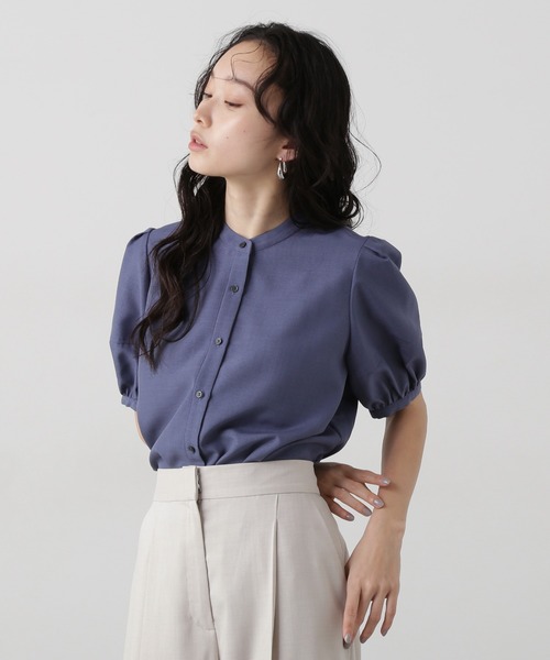 N.（N. Natural Beauty Basic）（エヌエヌナチュラルビューティーベーシック）の「リネンライク切替スリーブブラウス（シャツ/ブラウス・レディース・ネイビー系/ベージュ/ブルー系その他・MEDIUM）」の20枚目の写真