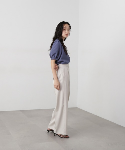 N.（N. Natural Beauty Basic）（エヌエヌナチュラルビューティーベーシック）の「リネンライク切替スリーブブラウス（シャツ/ブラウス・レディース・ネイビー系/ベージュ/ブルー系その他・MEDIUM）」の21枚目の写真