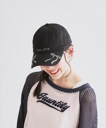 PINK-latte | リボン刺繍キャップ(キャップ)