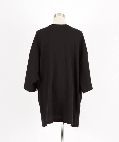 a.p.o.v.(エーピーオービー)の「a.p.o.v. スーパーオーバーサイズワッフルTシャツ(Tシャツ/カットソー・メンズ・ブラック/グレー・ONESIZE)」の10枚目の写真