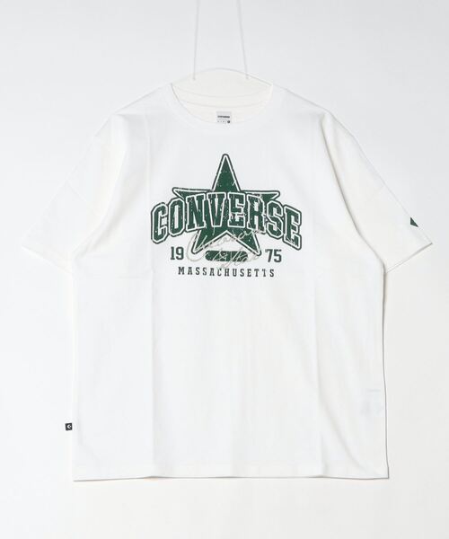 CONVERSE（コンバース）の「【別注】コンバース  AP カレッジ PT S/S Tシャツ 限定コラボ（Tシャツ/カットソー・メンズ・ホワイト/ネイビー/カーキ・M/L/LL）」の2枚目の写真