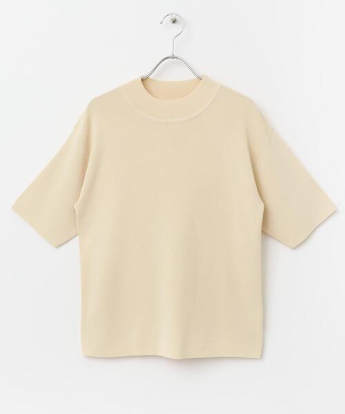 ITEMS URBANRESEARCH(アイテムズ アーバンリサーチ)の「ソウバリハンソデニット(ニット/セーター・レディース・ベージュ系その他/オフホワイト/ブラック・FREE)」の4枚目の写真