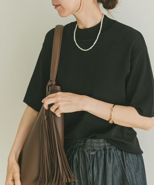 ITEMS URBANRESEARCH(アイテムズ アーバンリサーチ)の「ソウバリハンソデニット(ニット/セーター・レディース・ベージュ系その他/オフホワイト/ブラック・FREE)」の8枚目の写真