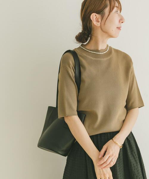 ITEMS URBANRESEARCH(アイテムズ アーバンリサーチ)の「ソウバリハンソデニット(ニット/セーター・レディース・ベージュ系その他/オフホワイト/ブラック・FREE)」の19枚目の写真