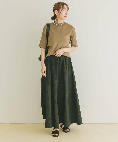 ITEMS URBANRESEARCH(アイテムズ アーバンリサーチ)の「ソウバリハンソデニット(ニット/セーター・レディース・ベージュ系その他/オフホワイト/ブラック・FREE)」の18枚目の写真