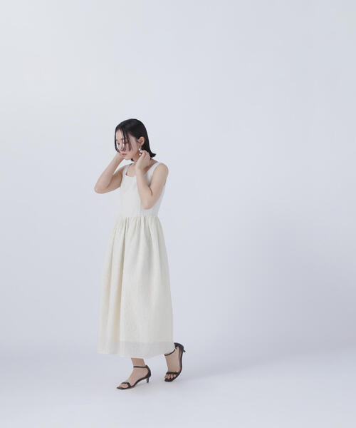 セール】◇【BLANC】ジャガードドッキングフォルムワンピース