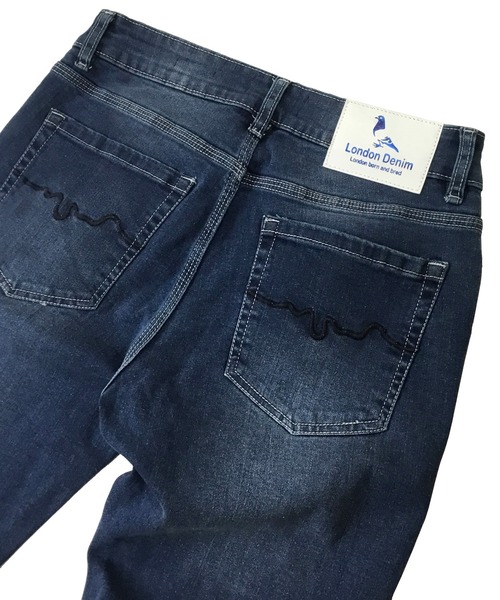 London Denim（ロンドンデニム）の「Brent Skinny Slim Fit Crash Jean/クラッシュ スキニーパンツ（デニムパンツ・メンズ・インディゴブルー・SMALL/MEDIUM/LARGE/X-LARGE）」の10枚目の写真