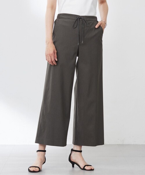 【洗える】セルロースリネンストレッチ イージー パンツ