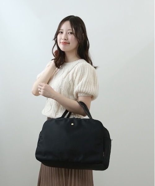 Legato Largo（レガートラルゴ）の「Legato Largo 肩楽撥水ナイロン 2WAYボストン（ボストンバッグ・レディース・ライトブラウン/ブラック・FREE）」の10枚目の写真