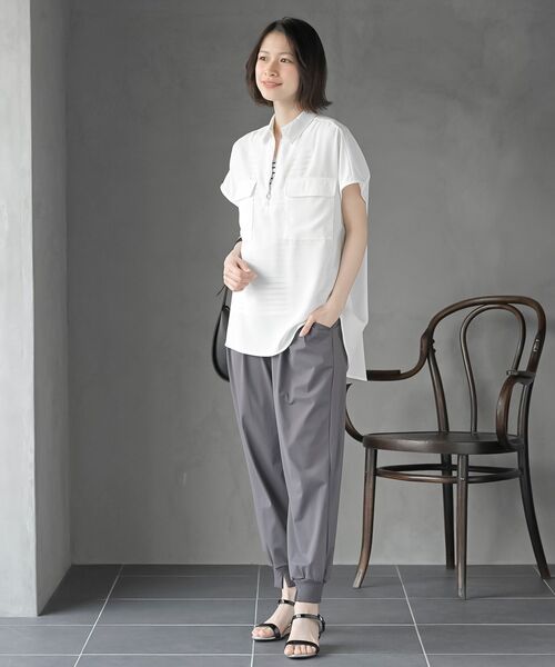 rps(アールピーエス)の「クールジョガーリブパンツ(その他パンツ・レディース・チャコールグレー/ブラック・フリー)」の3枚目の写真