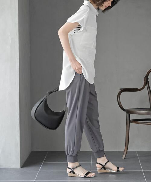 rps(アールピーエス)の「クールジョガーリブパンツ(その他パンツ・レディース・チャコールグレー/ブラック・フリー)」の9枚目の写真