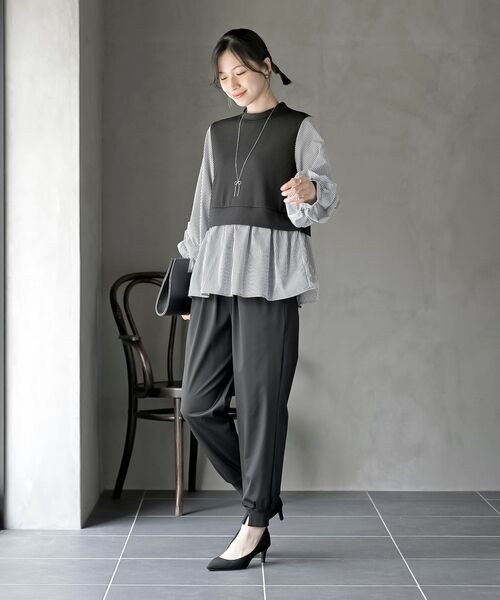 rps(アールピーエス)の「クールジョガーリブパンツ(その他パンツ・レディース・チャコールグレー/ブラック・フリー)」の19枚目の写真