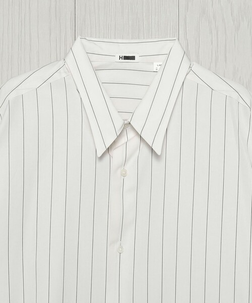 H BEAUTY&YOUTH UNITED ARROWS(エイチビューティーアンドユースユナイテッドアローズ)の「<H>ピンストライプ プランプ ワンピースカラーシャツ(シャツ/ブラウス・メンズ・ナチュラル・L/M)」の6枚目の写真