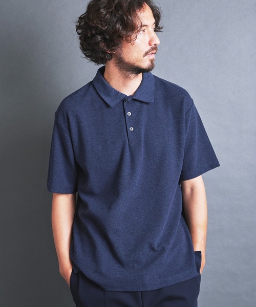 Magine(マージン)の「BD CTN SURF KNIT POLO S/S:BDコットンサーフニット 半袖 ポロシャツ(ポロシャツ・メンズ・チャコールグレー/ブラック/ホワイト/ネイビー・44/46/48)」の4枚目の写真