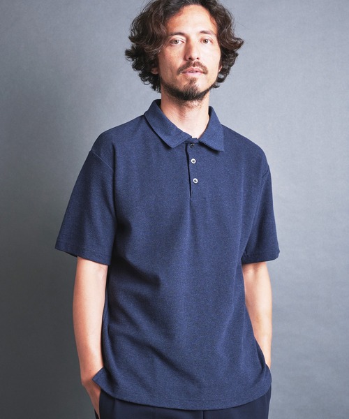 Magine(マージン)の「BD CTN SURF KNIT POLO S/S:BDコットンサーフニット 半袖 ポロシャツ(ポロシャツ・メンズ・チャコールグレー/ブラック/ホワイト/ネイビー・44/46/48)」の17枚目の写真