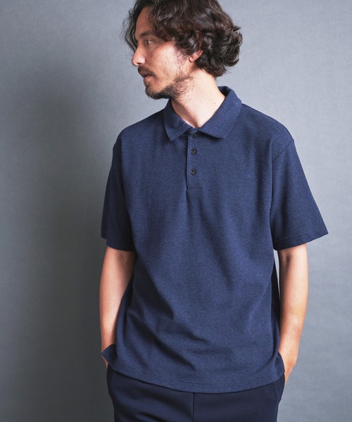Magine(マージン)の「BD CTN SURF KNIT POLO S/S:BDコットンサーフニット 半袖 ポロシャツ(ポロシャツ・メンズ・チャコールグレー/ブラック/ホワイト/ネイビー・44/46/48)」の18枚目の写真