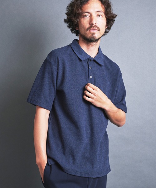 Magine(マージン)の「BD CTN SURF KNIT POLO S/S:BDコットンサーフニット 半袖 ポロシャツ(ポロシャツ・メンズ・チャコールグレー/ブラック/ホワイト/ネイビー・44/46/48)」の19枚目の写真
