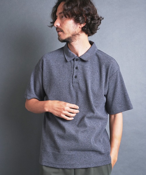 Magine(マージン)の「BD CTN SURF KNIT POLO S/S:BDコットンサーフニット 半袖 ポロシャツ(ポロシャツ・メンズ・チャコールグレー/ブラック/ホワイト/ネイビー・44/46/48)」の13枚目の写真
