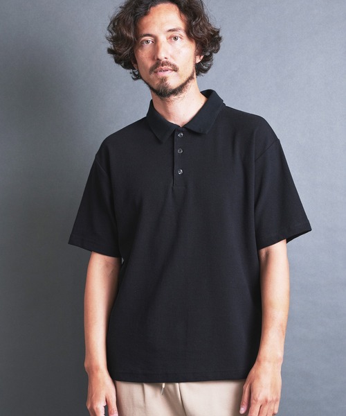 Magine(マージン)の「BD CTN SURF KNIT POLO S/S:BDコットンサーフニット 半袖 ポロシャツ(ポロシャツ・メンズ・チャコールグレー/ブラック/ホワイト/ネイビー・44/46/48)」の9枚目の写真