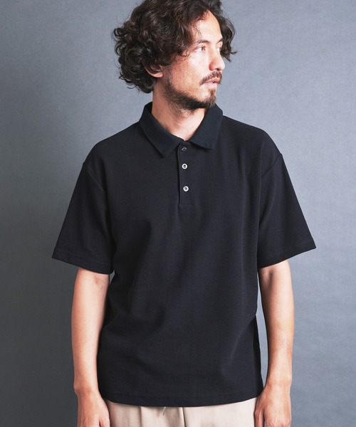 Magine(マージン)の「BD CTN SURF KNIT POLO S/S:BDコットンサーフニット 半袖 ポロシャツ(ポロシャツ・メンズ・チャコールグレー/ブラック/ホワイト/ネイビー・44/46/48)」の10枚目の写真