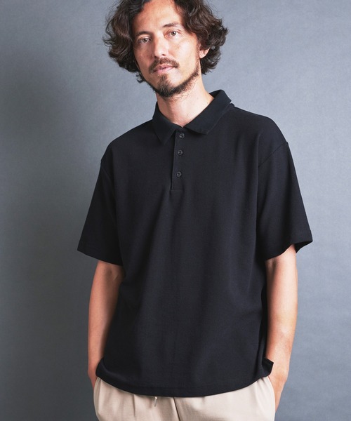 Magine(マージン)の「BD CTN SURF KNIT POLO S/S:BDコットンサーフニット 半袖 ポロシャツ(ポロシャツ・メンズ・チャコールグレー/ブラック/ホワイト/ネイビー・44/46/48)」の11枚目の写真