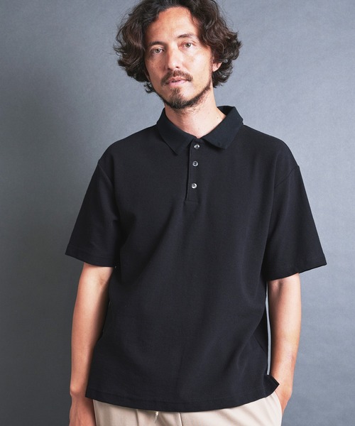 Magine(マージン)の「BD CTN SURF KNIT POLO S/S:BDコットンサーフニット 半袖 ポロシャツ(ポロシャツ・メンズ・チャコールグレー/ブラック/ホワイト/ネイビー・44/46/48)」の12枚目の写真