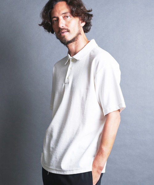 Magine(マージン)の「BD CTN SURF KNIT POLO S/S:BDコットンサーフニット 半袖 ポロシャツ(ポロシャツ・メンズ・チャコールグレー/ブラック/ホワイト/ネイビー・44/46/48)」の8枚目の写真