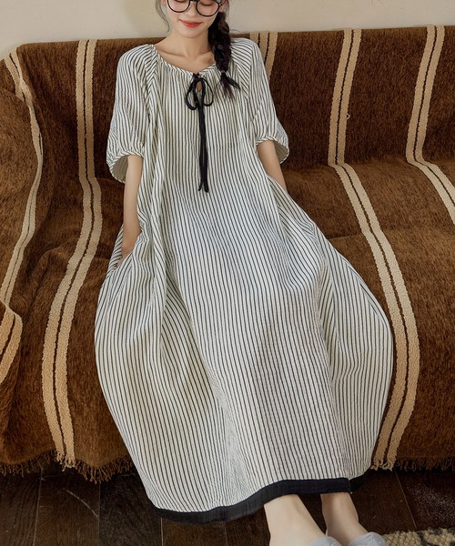 MAISON DE THERESE（メゾン ド テレーズ）の「パッド入り プリント ナイトドレス（ルームウェア/パジャマ・レディース・B/A/C/D・M/L/XL/XXL）」の4枚目の写真