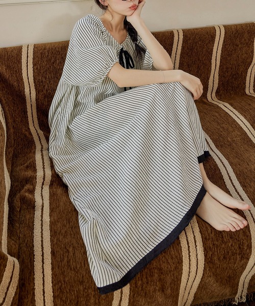 MAISON DE THERESE（メゾン ド テレーズ）の「パッド入り プリント ナイトドレス（ルームウェア/パジャマ・レディース・B/A/C/D・M/L/XL/XXL）」の10枚目の写真