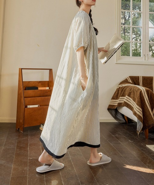 MAISON DE THERESE（メゾン ド テレーズ）の「パッド入り プリント ナイトドレス（ルームウェア/パジャマ・レディース・B/A/C/D・M/L/XL/XXL）」の9枚目の写真