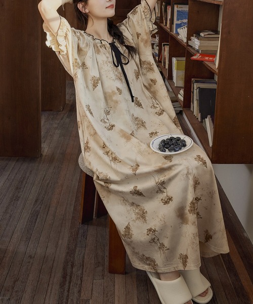 MAISON DE THERESE（メゾン ド テレーズ）の「パッド入り プリント ナイトドレス（ルームウェア/パジャマ・レディース・B/A/C/D・M/L/XL/XXL）」の14枚目の写真