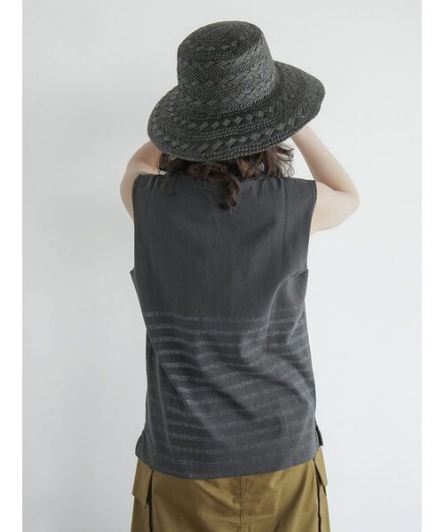 FIKA.(フィーカ)の「Button detail border T-shirt(Tシャツ/カットソー・レディース・ブルー/ブラック・FREE)」の19枚目の写真