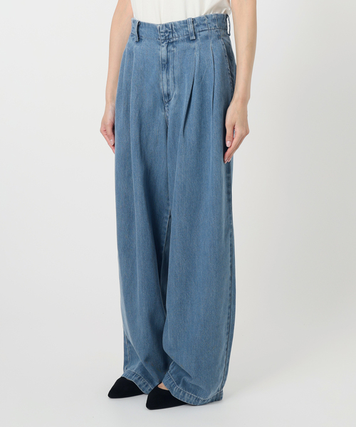 WEB限定/追加4》LEDENIM TUCK TROUSER（デニムパンツ）｜SLOBE
