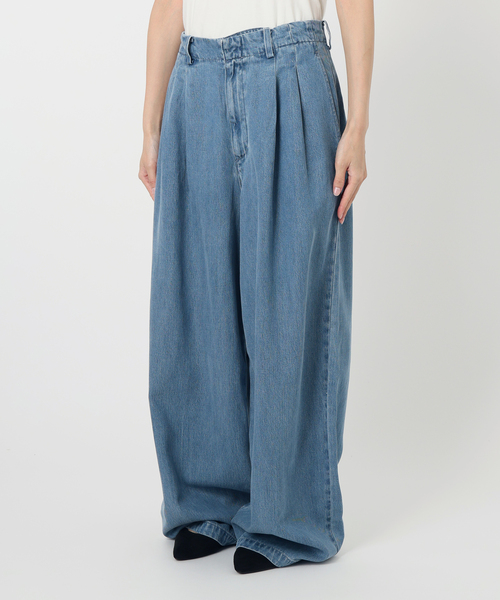 WEB限定/追加4》LEDENIM TUCK TROUSER（デニムパンツ）｜SLOBE