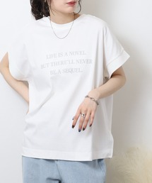 hunch 紫外線で色が変わる。文字ロゴプリント ボクシーシルエット Tシャツ