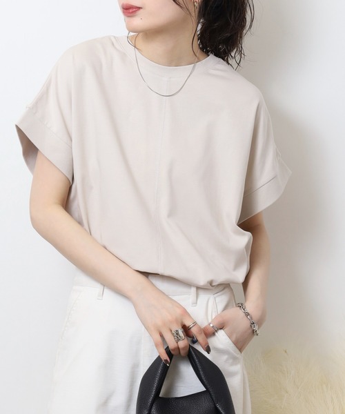 hunch(ハンチ)の「hunch 紫外線で色が変わる。文字ロゴプリント ボクシーシルエット Tシャツ(Tシャツ/カットソー・レディース・グレイッシュベージュ/レモンイエロー/ブラック/ホワイト・FREE)」の18枚目の写真